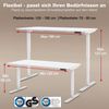 ASSMANN Elektrisch höhenverstellbares Schreibtischgestell Weiß 25x117x23cm Metall Bild 2