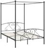 Himmelbett-Gestell Grau Metall 160x200 cm [284444] Bild 2