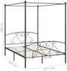 Himmelbett-Gestell Grau Metall 160x200 cm [284444] Bild 5