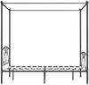Himmelbett-Gestell Grau Metall 160x200 cm [284444] Bild 4