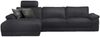 KAWOLA Sofa LOLA Ecksofa XL Stoff schwarz mit motorischer Relaxfunktion Recamiere links 84 x 178 x 304 cm Bild 3