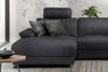 KAWOLA Sofa LOLA Ecksofa XL Stoff schwarz mit motorischer Relaxfunktion Recamiere links 84 x 178 x 304 cm Bild 4