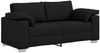 vidaXL Zweisitzer-Sofa Schwarz 180 cm Stoff 4105229 Bild 2