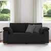 vidaXL Zweisitzer-Sofa Schwarz 180 cm Stoff 4105229 Bild 3