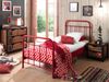 Metallbett Karlyn 210x98x111 Einzelbett Metall Rot Bild 5