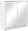 vidaXL Badezimmerspiegelschrank Weiß 60 x 20 x 60 cm Holzwerkstoff 888777 Bild 2
