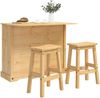 vidaXL Kücheninsel Set CORONA 3 pcs Honigwachs Massives Kiefernholz 3425398 Bild 3