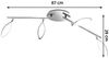 LED Deckenlampe, Chrom, schwenkbare Strahler, L 87 cm Bild 3