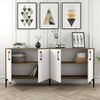 Dmora Kommode Agape, Wohnzimmerbuffet, Wohnzimmer-Sideboard, Moderne Küchen-Speisekammer, 180x35h78 cm, Walnuss und Weiß Bild 4