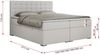 Boxspringbett, Deko Bed mit Matratze und Topper - SUSAN - 140x200cm - Weiß Kunstleder - H3 Bild 5