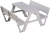 roba Kindersitzgarnitur 'Outdoor+' - Sitzgruppe 'Picknick for 4' mit Lehnen & Sitzkissen - wetterfest - Grau Bild 3