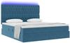 vidaXL LED-Speicherbett mit Matratze Dunkelblau 160 x 200 cm Samt 3372739 Bild 3