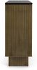 Barschrank Tarvina aus Mangoholz, modern, Schwarz Gold, 160 cm, individuelle Maserung Bild 2