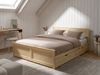Bett mit 4 Schubladen DAUPHIN Kiefernholz Hellbraun 160 x 200 cm Bild 3