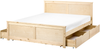 Bett mit 4 Schubladen DAUPHIN Kiefernholz Hellbraun 160 x 200 cm Bild 5