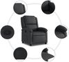 vidaXL Relaxsessel Echtleder Schwarz 3205468 Bild 5