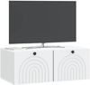 vidaXL Wandmontierter TV-Schrank Weiß 78,5 x 41 x 30 cm Holzwerkstoff 898175 Bild 2