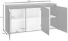 Dmora Kommode Andesina, 3-türiges Küchen-Sideboard, Wohnzimmer-Buffet, 100 % Made in Italy, 150 x 40 x 81 cm, glänzendes Anthrazit, Bild 3