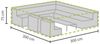 Schutzhülle Abdeckung 300x300cm für Garten Lounge Set + Hülle für 6-8 Kissen Bild 4