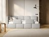 Selsey 'Cloudy' Kinderbett 120 cm, Bettkasten, 2x Rausfallschutz, Bouclé, links, Hellgrau Bild 2