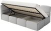 Selsey 'Cloudy' Kinderbett 120 cm, Bettkasten, 2x Rausfallschutz, Bouclé, links, Hellgrau Bild 4