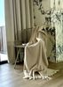 WoolOnly Plaid mit Fransen aus feiner Merinowolle (130x180 cm, Chai Latte) Bild 3