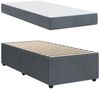 vidaXL Bettrahmen mit Matratze Dunkelgrau 90 x 200 cm Stoff 3398348 Bild 4