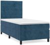 vidaXL Boxspringbett mit Matratze Dunkelblau 90x190 cm Samt 3143059 Bild 2