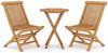 vidaXL 3-tlg. Garten-Essgruppe Massivholz Teak 3087190 Bild 2
