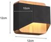 LED Holz Wandlampen 2er Set Up and Down mit Stufen Dimmer Schwarz, Höhe 12cm Bild 4
