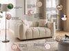 S-Style Möbel Sofa 2-Sitzer Nubira in tief gesteppter Bubble-Optik aus Strukturstoff, mit modernem Design und Wellenfederung Bild 3