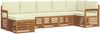 vidaXL Ecksofa Set mit Kissen 7 pcs Natur und Creme Massivholz Akazie 3375155 Bild 2