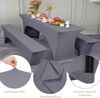 YMHPRIDE 3er-Set Elastische Biertischhussen Hellgrau 220x50x70cm 3 Packungen Bild 3