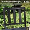PHI VILLA Garten-Essgruppe, (Wetterfest Gartengarnitur Set 6 Personen mit, Stapelbare Stühle Terrassenmöbel Set), Outdoor Bistro Möbel Sets Metall Bild 3