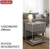 Floordirekt Beistelltisch Concept Epure MK-139, B50 × T40 × H65 cm, verschließbare Schublade (modular, kratzfeste Pulverbeschichtung), Beistellregal mit verchromtem Metallgestell, höhenverstellbare Füße Bild 2