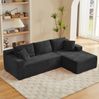 Modulares Ecksofa, Memory-Schaum & Federkern, Schwarz, H 65 x T 252,5 x B 163 cm, 2-teilig Bild 5