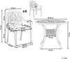 Gartentisch Set ANCONA Metall 90x90x72 cm Schwarz Bild 2
