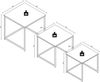 VCM Beistelltisch & Couchtisch Glisal 918386 Weiß H. 40 x B. 40 x T. 42 cm Bild 4