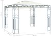 vidaXL Pavillon 300 x 300 cm Cremeweiß 48046 Bild 4