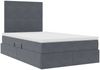 vidaXL Aufbewahrungsbett mit Matratze Dunkelgrau 120 x 200 cm Samt 3371962 Bild 5