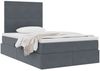 vidaXL Aufbewahrungsbett mit Matratze Dunkelgrau 120 x 200 cm Samt 3371962 Bild 3