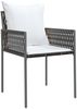 vidaXL Gartenstühle mit Kissen 6 Stk. Braun 54x61x83 cm Poly Rattan 3187088 Bild 3