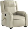 vidaXL Massagesessel mit Aufstehhilfe Creme Kunstleder 3205158 Bild 4