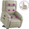 vidaXL Massagesessel mit Aufstehhilfe Creme Kunstleder 3205158 Bild 2