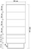 Dmora Bücherregal Morgana, Büroregal, Mobiler Buchhalter, Bücherbrett, 80x36h182 cm, Walnuss und Schwarz Bild 3