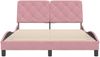 vidaXL Bettgestell ohne Matratze Rosa 140x200 cm Samt 3207928 Bild 5