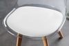 4er Set Design-Klassiker Stuhl NORWAY transparent Kunststoff weiss Buchenholz natur Bild 5