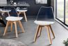 4er Set Design-Klassiker Stuhl NORWAY transparent Kunststoff weiss Buchenholz natur Bild 4