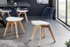 4er Set Design-Klassiker Stuhl NORWAY transparent Kunststoff weiss Buchenholz natur Bild 2