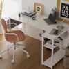 Gaming Schreibtisch L-Form 140x70 cm USB Typ C Steckdose Bild 2